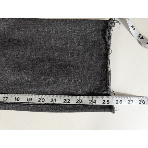 Abercrombie & Fitch Women Ankle Straight Jeans Distressed High Rise Black 31/12R - Picture 12 of 14